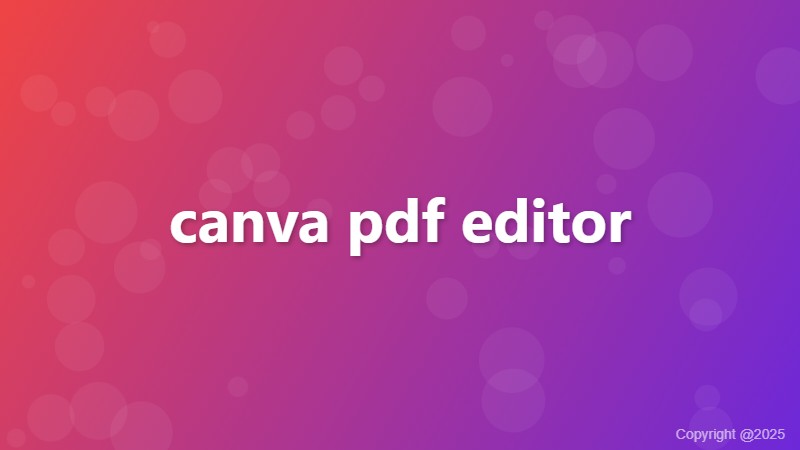 canva pdf editor